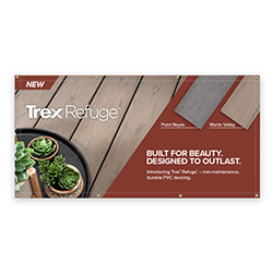 TREX REFUGE - INDOOR/OUTDOOR BANNER (BROWN)