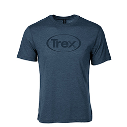 TREX - TRI-BLEND TEE, NAVY HEATHER
