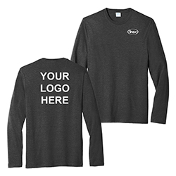 COBRAND TREX - SOFT STYLE L/S TEE, BLACK HEATHER