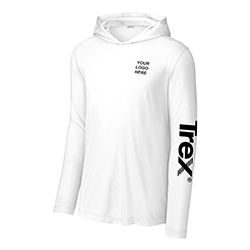 COBRAND TREX - POSI-UV L/S HOODIE, WHITE