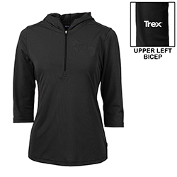 CUTTER & BUCK VIRTUE 1/2 ZIP HOODIE - LADIES