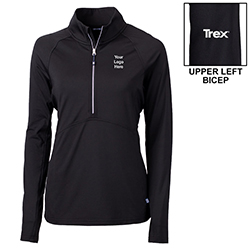 COBRAND TREX - CUTTER & BUCK 1/2 ZIP PULLOVER - LADIES