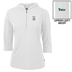 COBRAND TREX - CUTTER & BUCK VIRTUE 1/2 ZIP HOODIE - LADIES