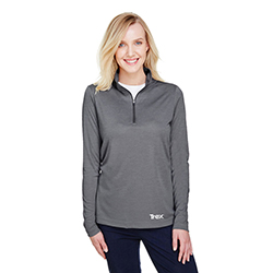 HEATHER PERFORMANCE 1/4 ZIP - LADIES
