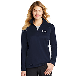 EDDIE BAUER 1/2 ZIP SMOOTH FLEECE BASE LAYER - LADIES