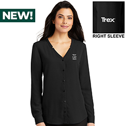 COBRAND TREX - LADIES LONG SLEEVE BUTTON-FRONT BLOUSE